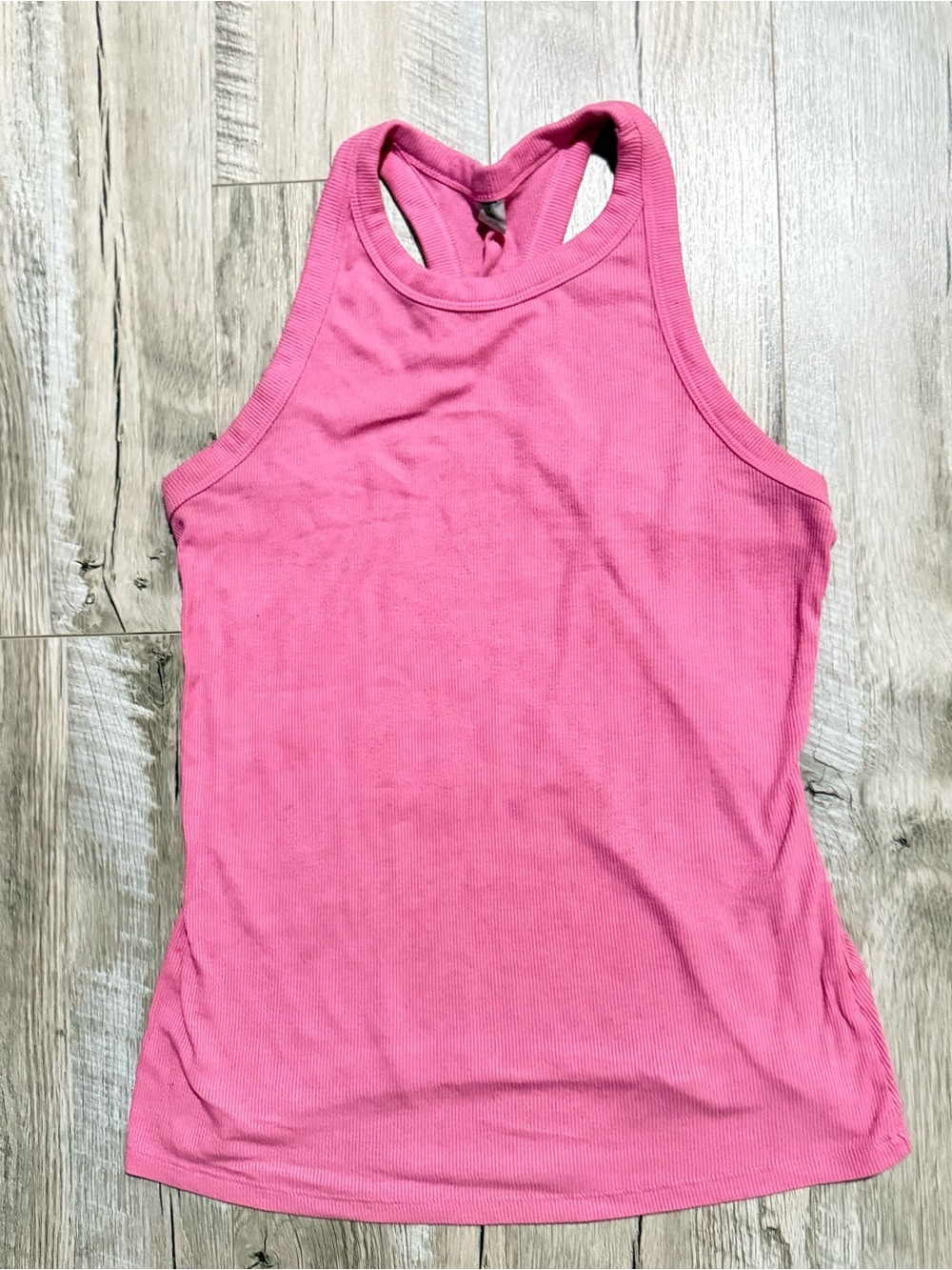 Women's Pink Ribbed Tank Top -